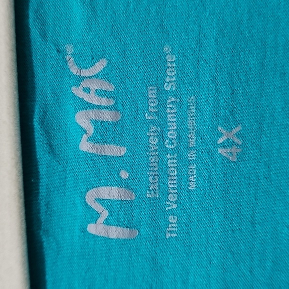 M. Mac x Vermont Country Store Casual Dress Women's size 4X Rock Fish Print Midi - Picture 4 of 10